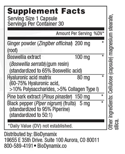 joint genesis Supplement fact